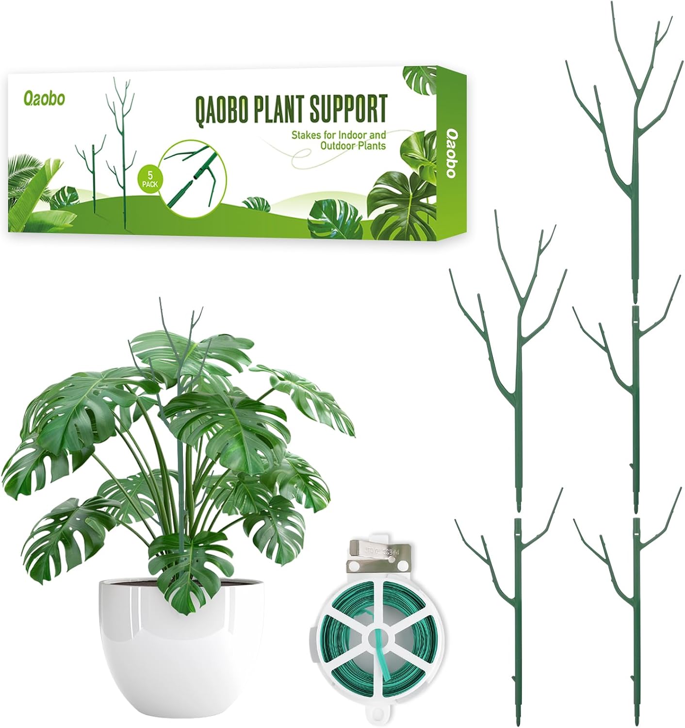 5 Estacas Apilables Soporte Plantas Trepadoras Interior Exterior