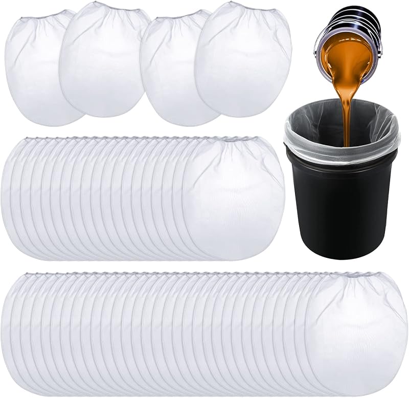 500 Bolsas Filtro Pintura 5gal Malla Fina Blanco