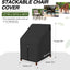 Fundas sillas apilables patio impermeables 27x33x46pulg negro