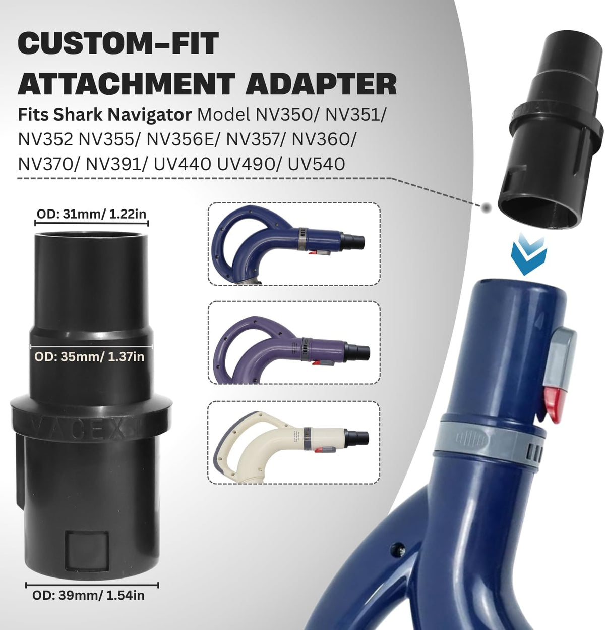 Accesorio aspiradora Shark para grietas y ventilaciones