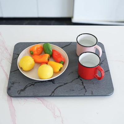 Tapete cocina piedra diatomeas antideslizante gris ceniza