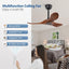 Ventilador techo madera 36pulg control remoto 6 vel