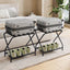 Portaequipajes 2 Pzas plegable metal con estante