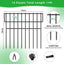 Valla antiexcavación perros 17ft x13" 12 paneles metal inox