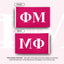 Bandera Phi Mu letra griega 3x5ft letrero decorativo PM