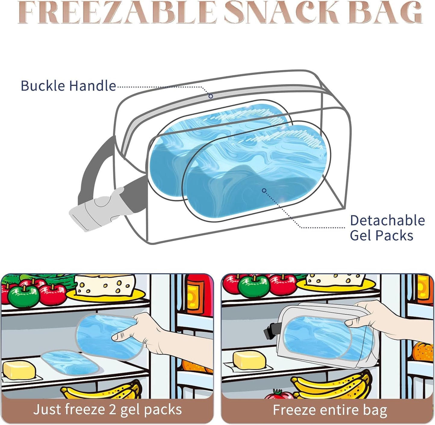 Bolsa almuerzo congelable térmica con hielo integrado