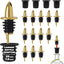 Paquete de 12 vertedores clásicos para botellas de alcohol y aceite de oliva con 4 adaptadores