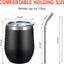 Vaso acero inox doble pared 12oz con tapa pajita 16pzas