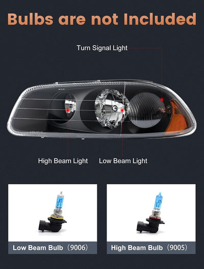 Set faros delanteros Mack Vision Granite 1998-18 negro