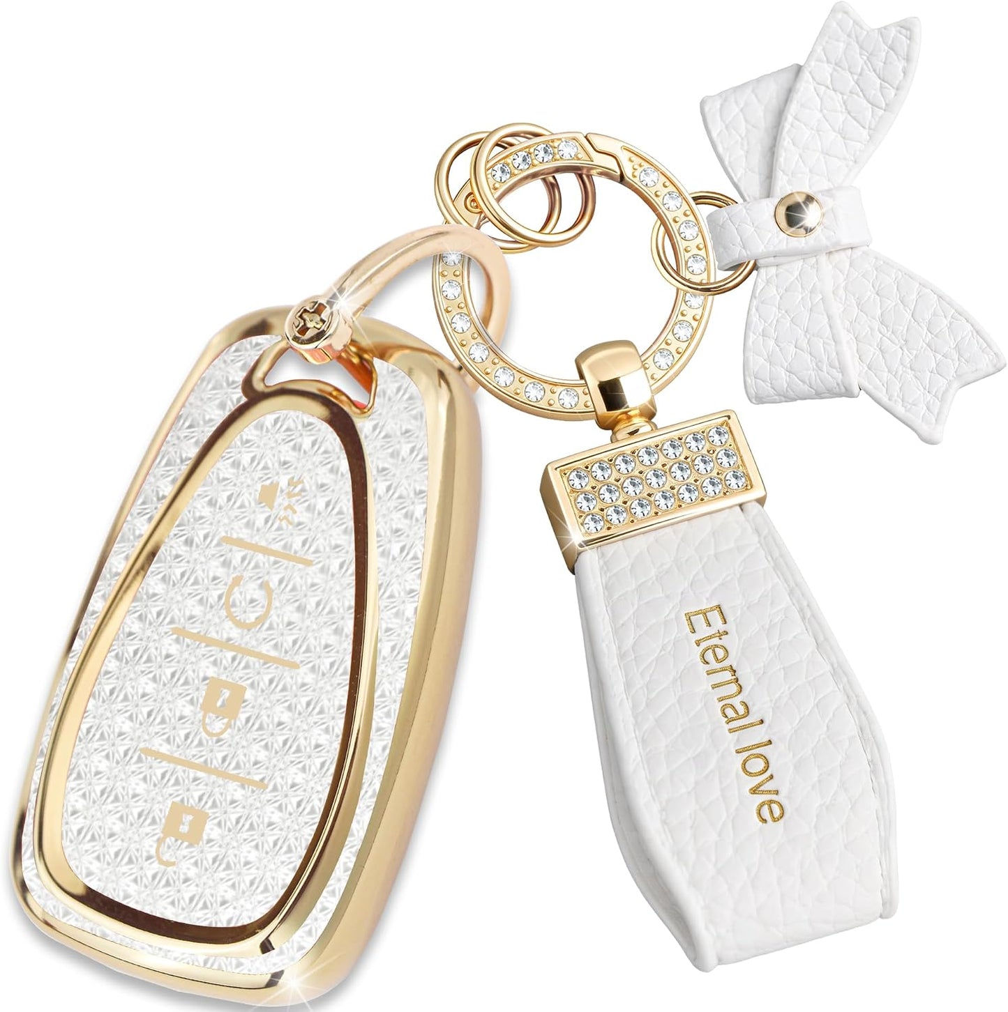 Funda llavero Chevy comp 4 botones lazo dorado