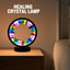 Lámpara noche cristal 8.6pulg USB 3 colores modo atenuación