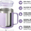 Taza café viaje acero inox 14oz aislamiento color orquídea