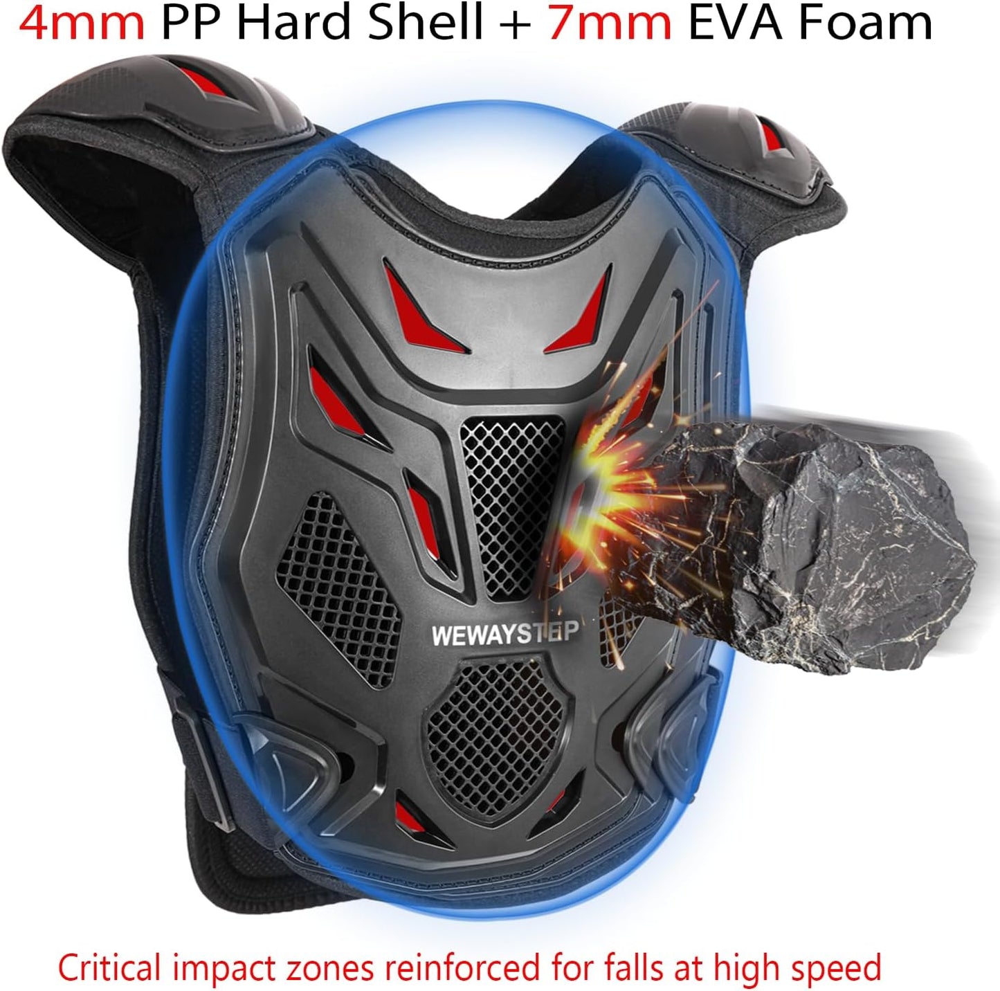 Chaleco protector motocross juvenil bicicleta tierra