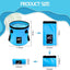 8 Cubo plegable 5gal 20L con asa para campamento playa