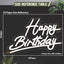Letrero Neón Feliz Cumpleaños Blanco Cálido USB Baterías