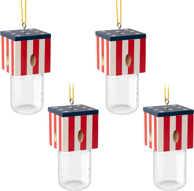 4 Trampas Madera Abejas Carpintero Estilo Bandera Cuba Exteriores
