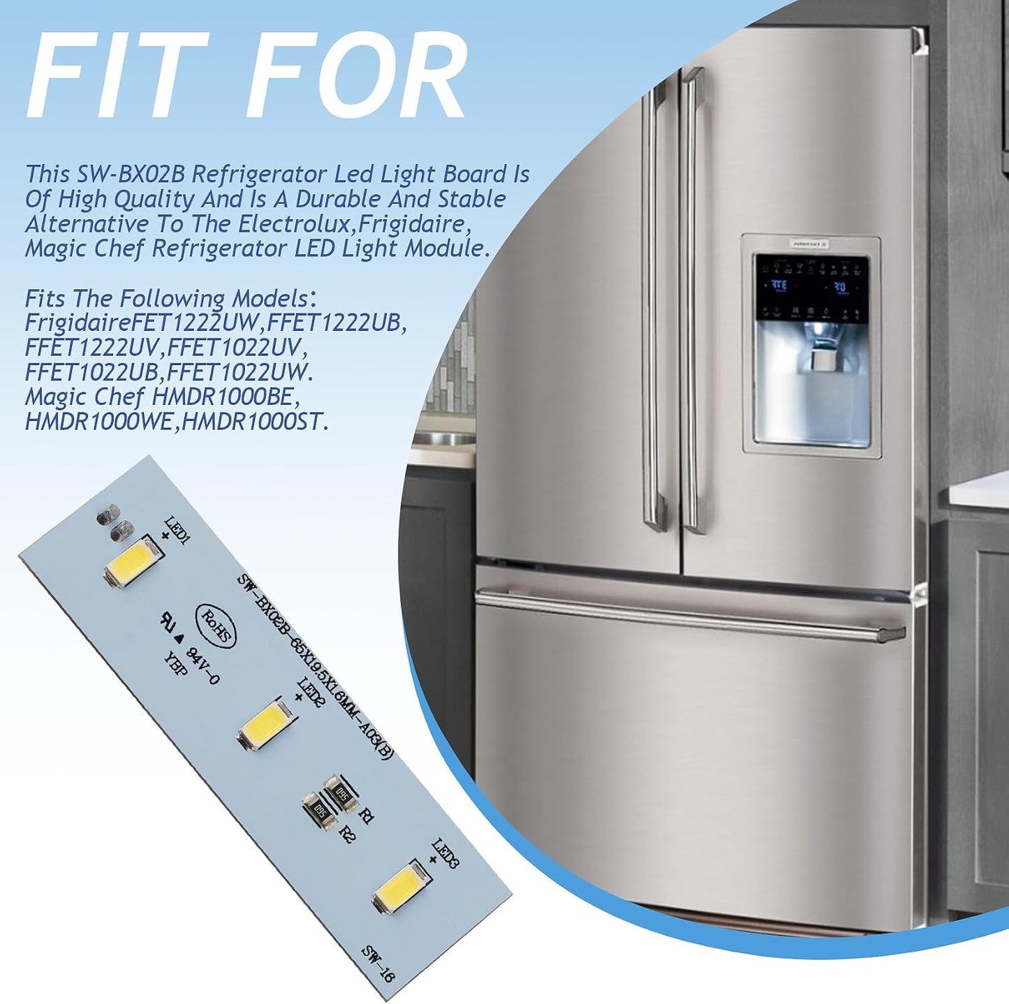 Barra luz LED para refrigerador comp Electrolux Frigidaire