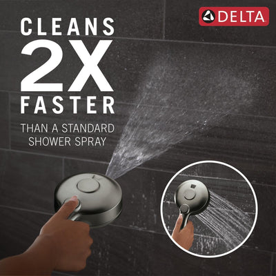 Cabezal ducha dual 2en1 acero inox negro