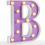 Letra B morada con luces LED para bares y eventos