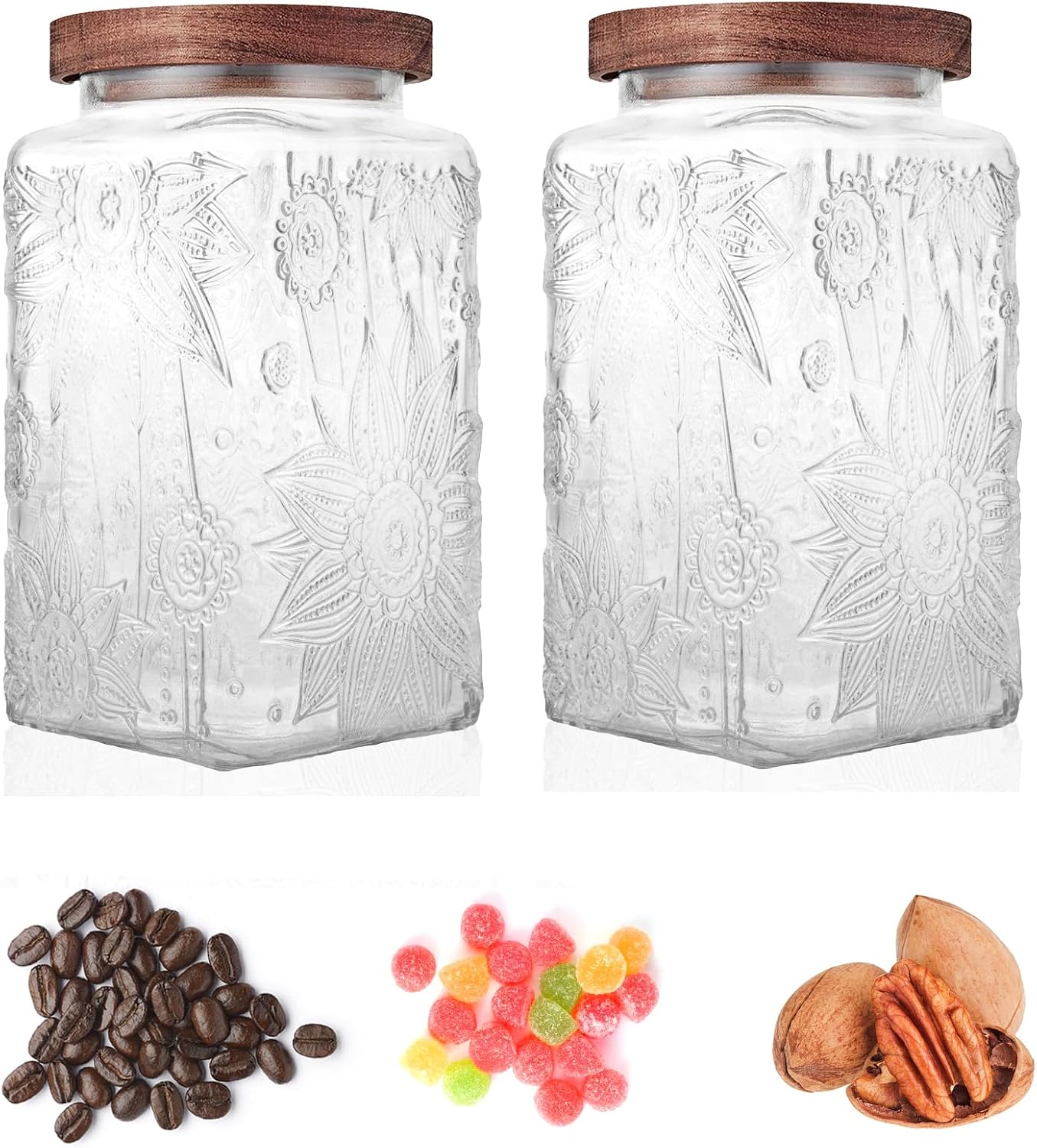 Tarro vidrio hermético 35oz para azúcar sal café galletas