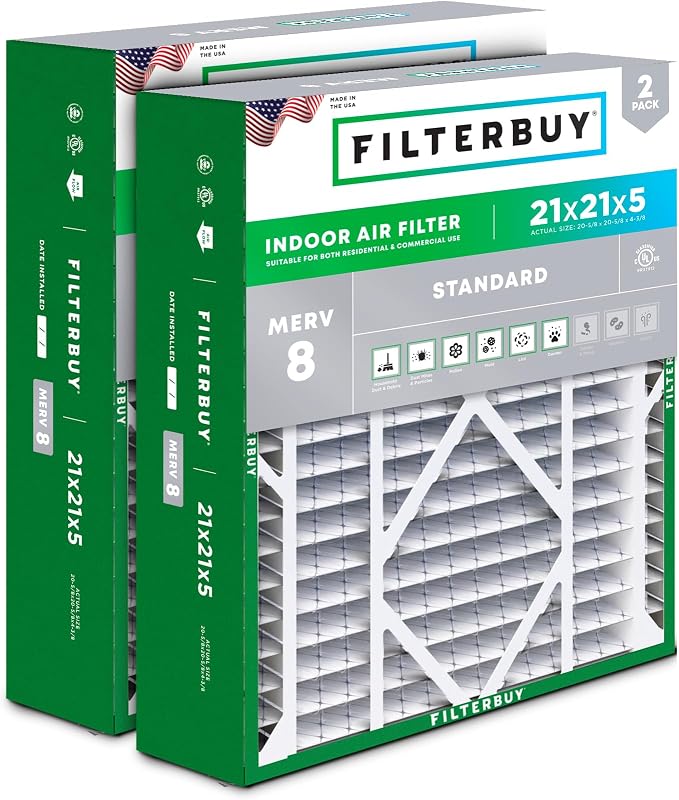 2 Filtro aire MERV 8 plisado electrostático Rheem Ruud