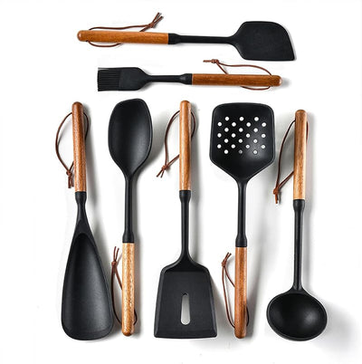 Set 2 Espátulas Acero Inox Color Negro