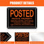 8 Letreros Aluminio 10x7" UV Reflectantes Naranja