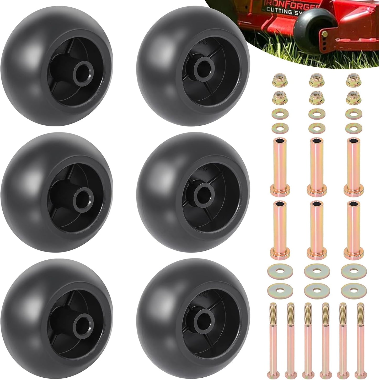 6 Ruedas cortacésped repuesto Bad Boy 022-5234-98 Exmark
