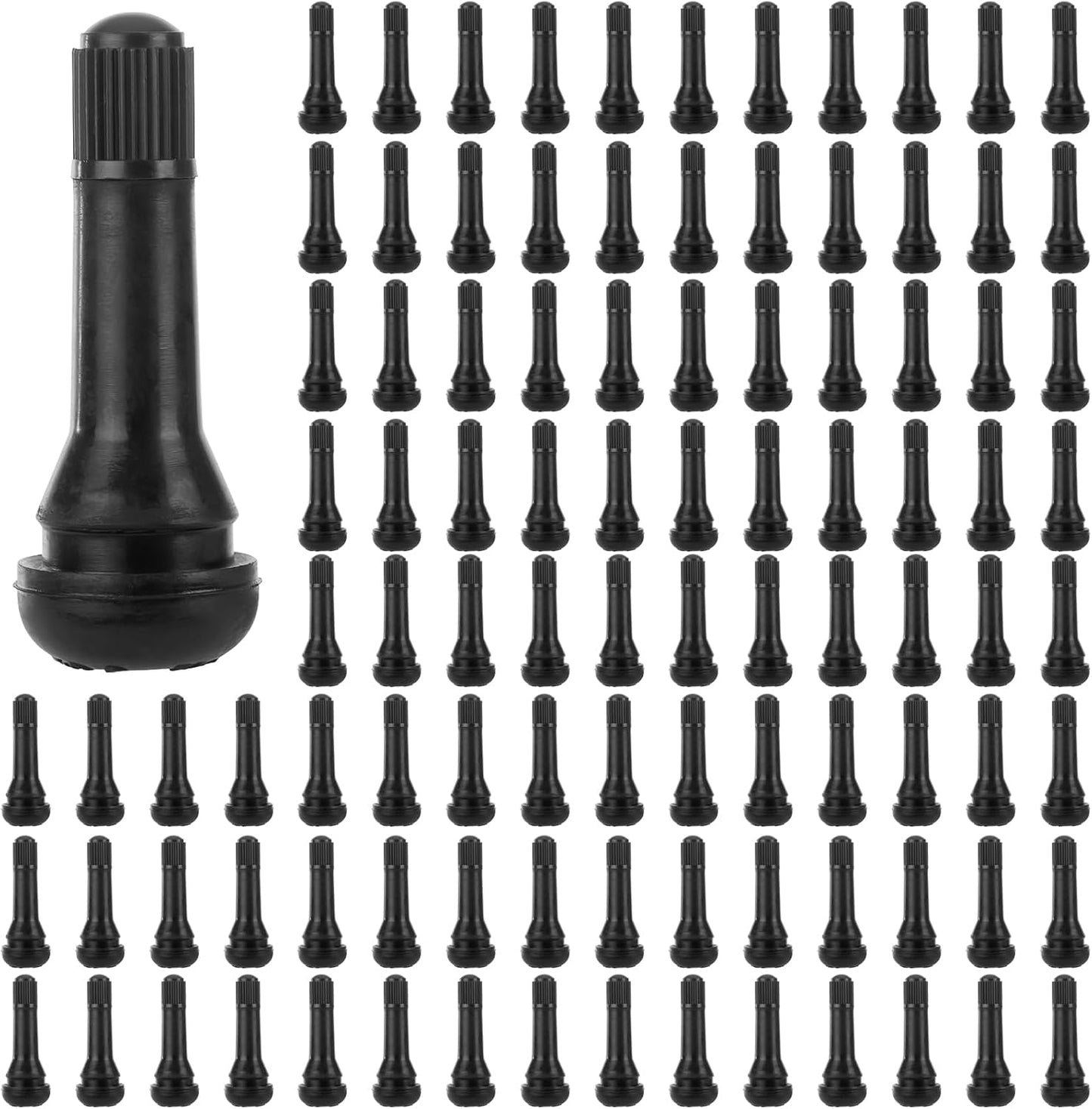 100 Vástagos Válvula Neumático Goma Negro Comp
