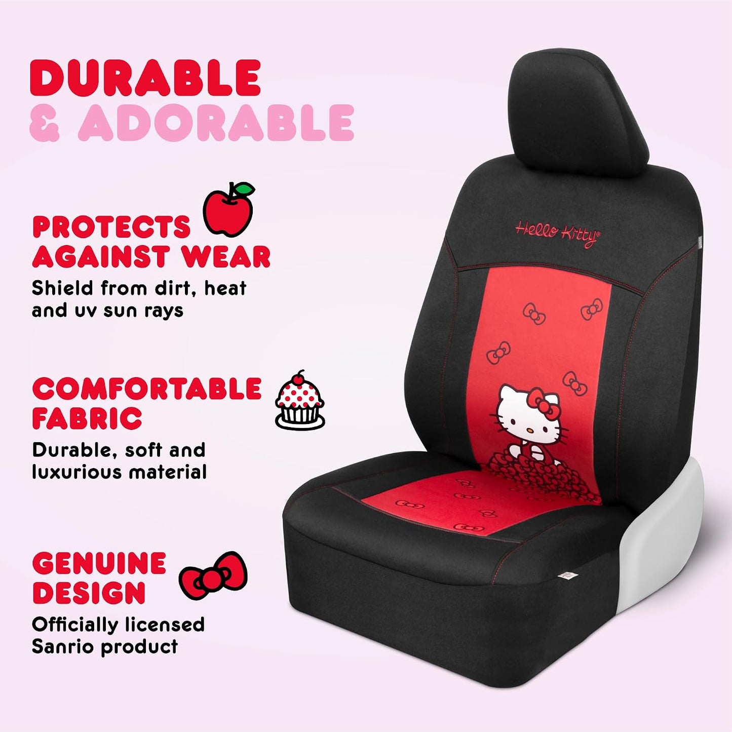 Fundas asiento Hello Kitty 4 Pzas ajuste universal coche