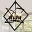 Lámpara colgante metal 24" 6 luces comedor entrada