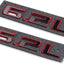 Set emblemas capó 3D 6.2L adhesivo rojo negro