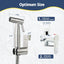Rociador bidé inodoro acero inox control ajustable