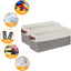 Canastas almacenamiento tela 15x6x5.5pulg inodoro 2pzas blanco