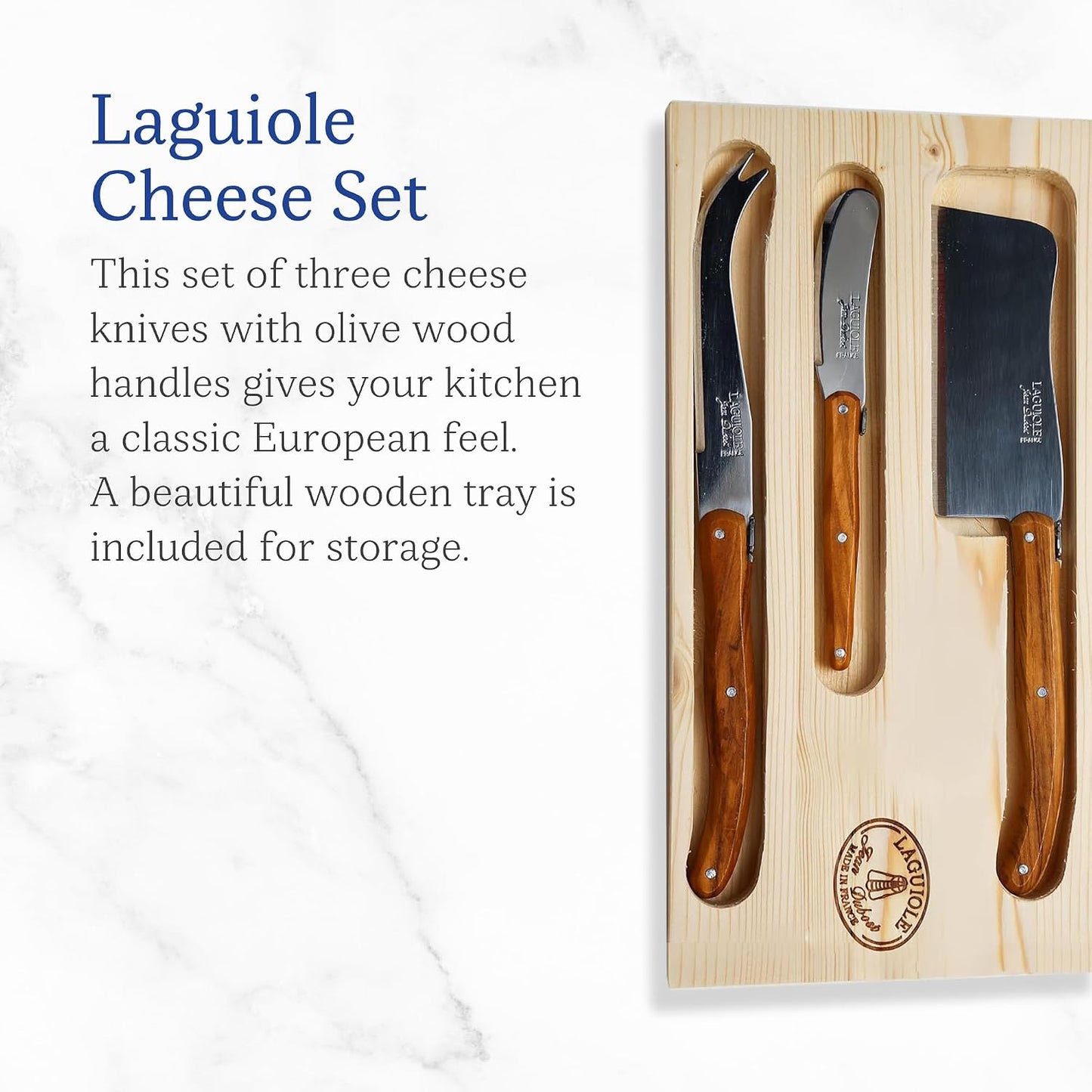 Set 3 Pzas Cuchillos Queso Acero Inox