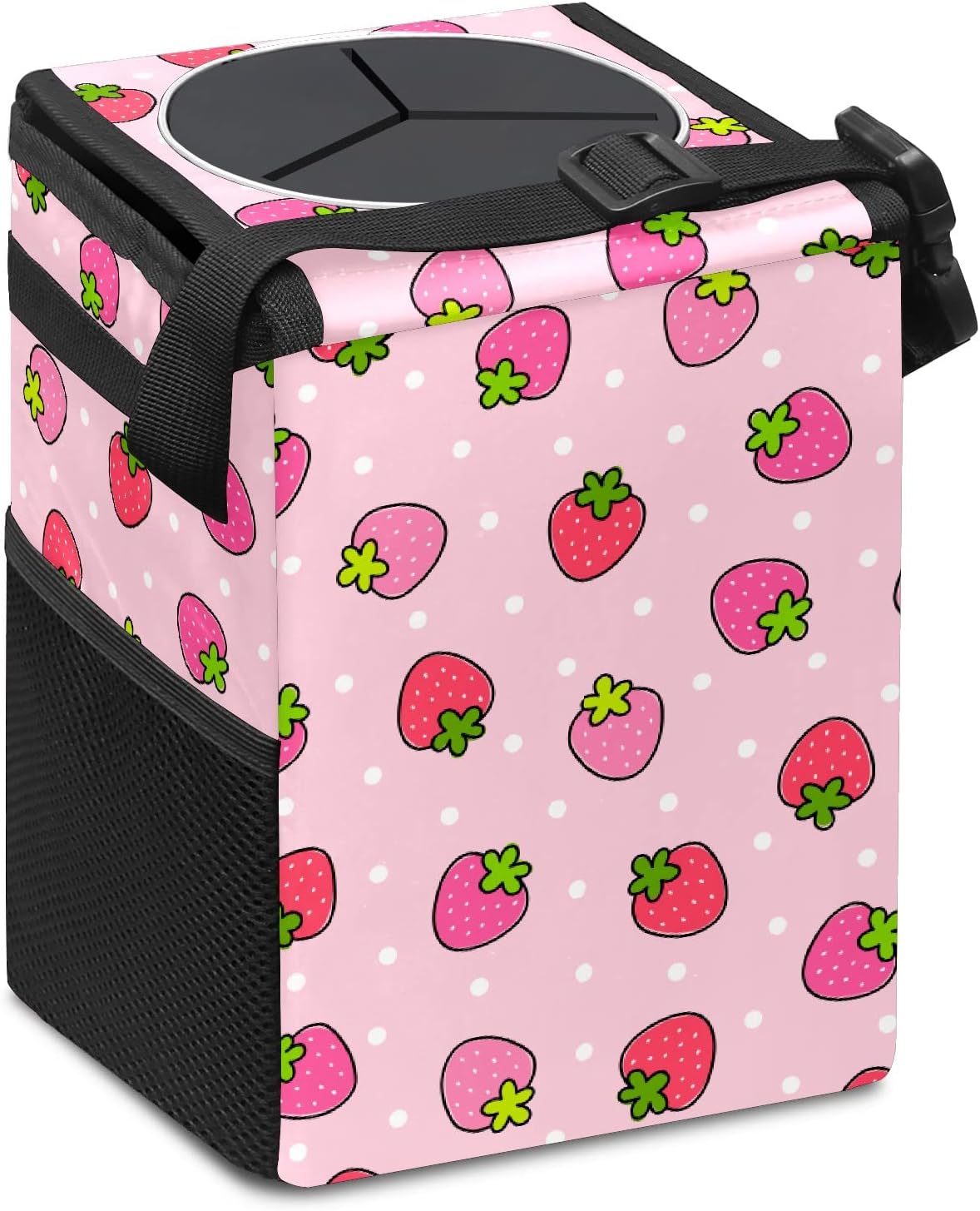 Basurero coche rosa plegable reutiliz. impermeable