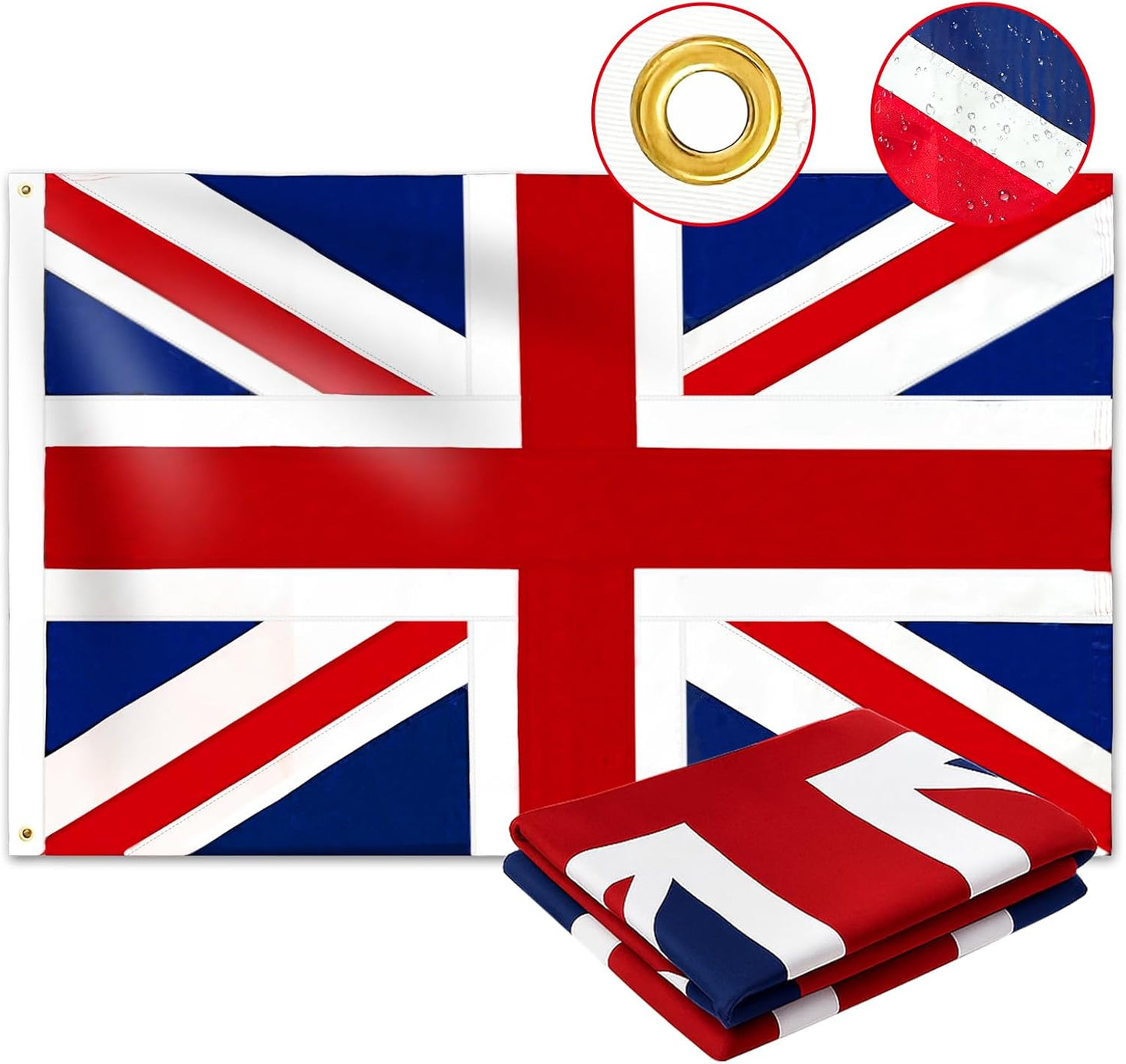 Bandera Union Jack 3x5ft tela Oxford 210D resistente