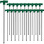 Estacas tienda camping 10" color verde resistentes viento