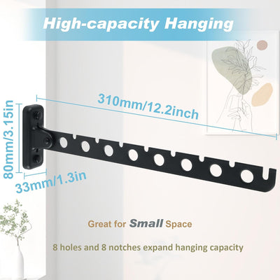 Perchero plegable negro organizador giratorio dormitorio