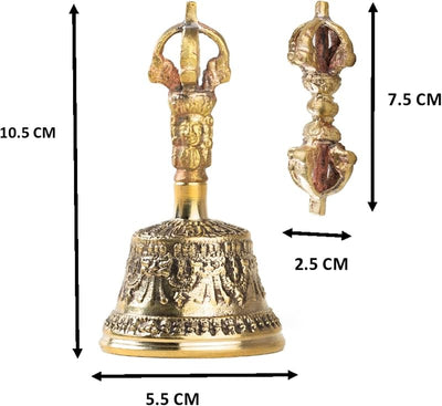 Campana Tibetana Bajra 4pulg Meditación Budista