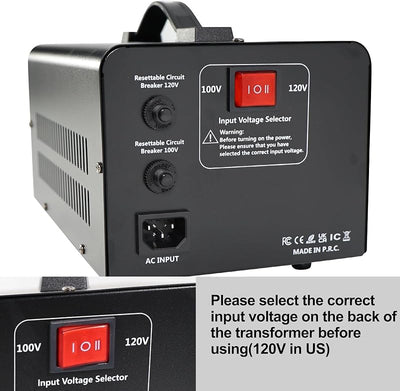 Transformador 2000w 120v a 100v para dispositivos japoneses