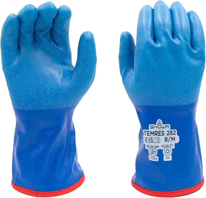 Guantes trabajo invierno impermeables forro nailon talla M
