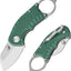 Cuchillo EDC plegable 4" acero 8Cr13MoV mango G10 verde