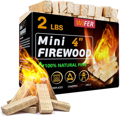 Mini Fire Stick pino seco 4" leña estufa fogata parrilla
