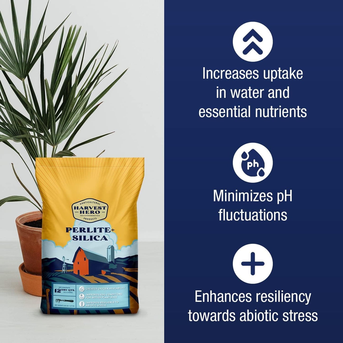 Perlite Silica para cultivo hidropónico y trasplante 3 CF