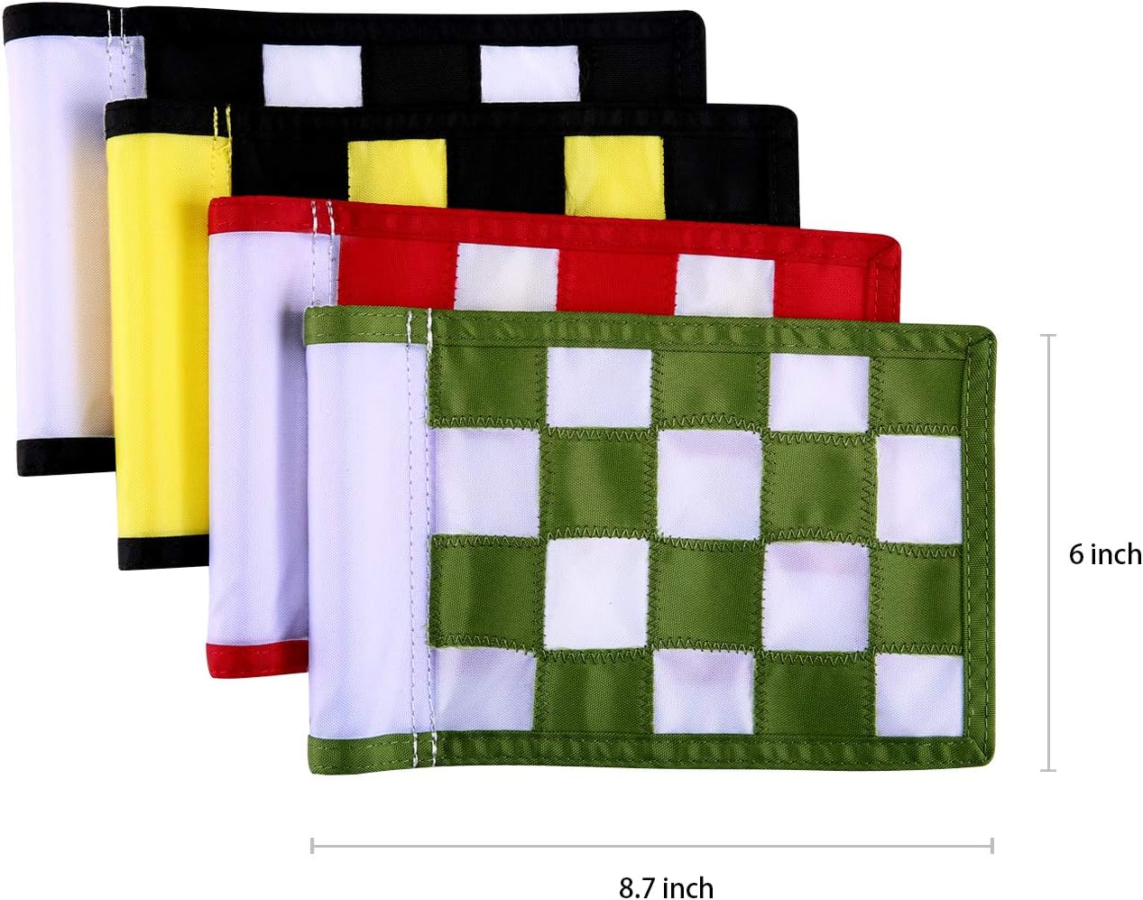 Bandera golf entrenamiento cuadros 8.7x6" set 4