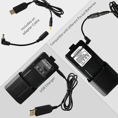 Cable USB carga BL-5L BaoFeng adaptador barril 0.098pulg