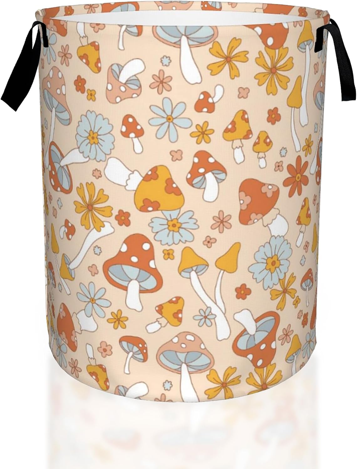 Cesta lavandería retro 60-70 con hongos impermeable plegable