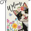 Bandera jardín gato primavera verano 12x18pulg arpillera doble cara