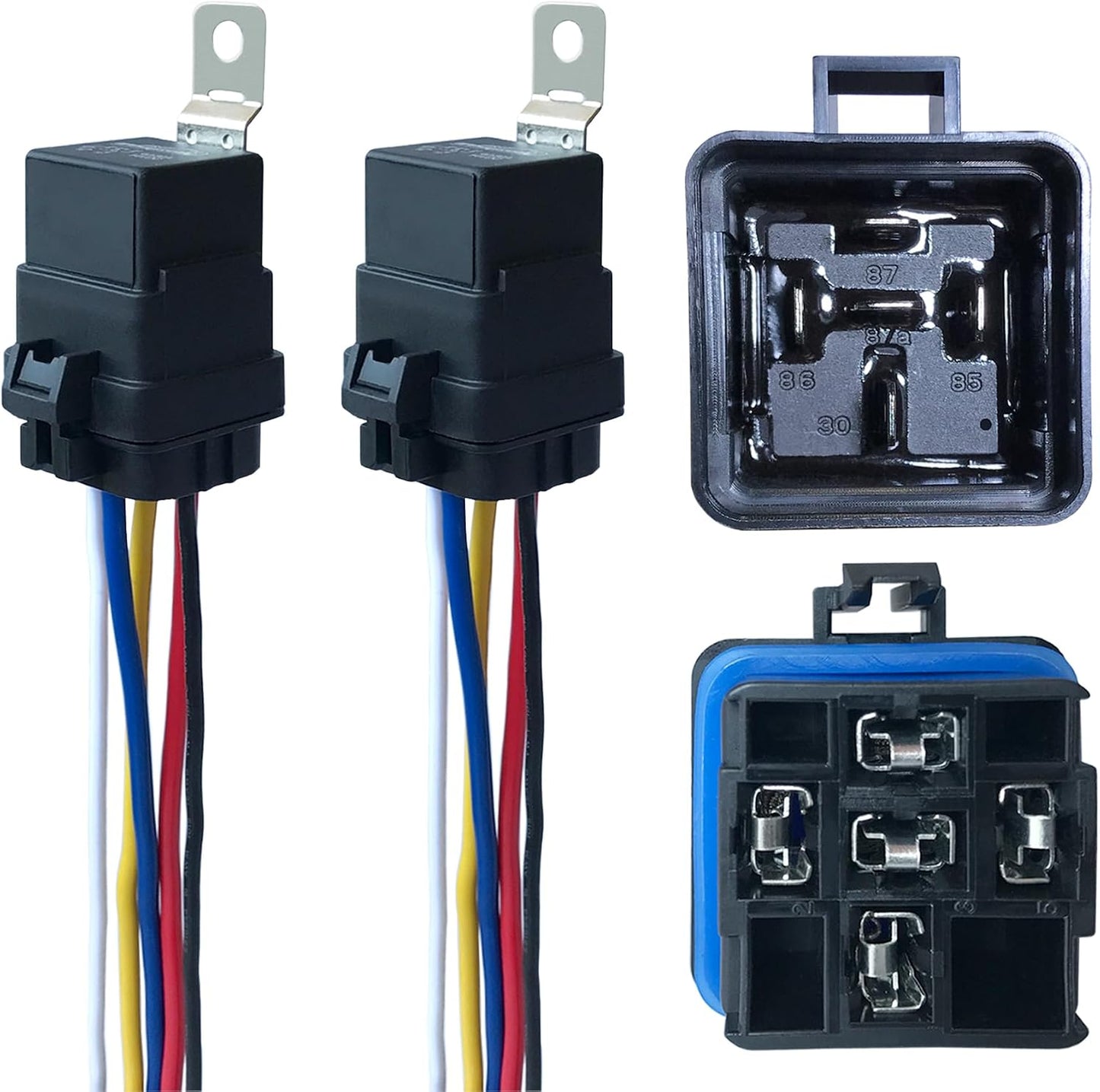 Pack 2 Relés Automotriz 12V 40/30A 5 Pines Impermeables